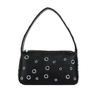 (V7083) Scooter Bag Europe and America Retro Handbag Rivet Bag One Shoulder Armpit Bag