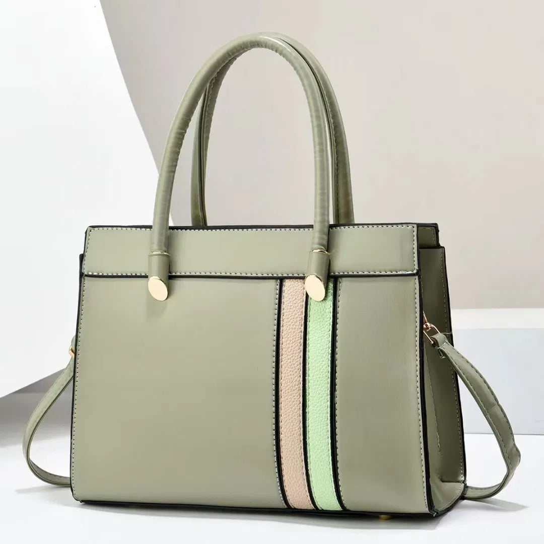 (V7326) Handbag One Shoulder Large Capacity Match Color Leisure Commuting Fashion All Build Diagonal Cross Bag