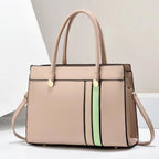 (V7326) Handbag One Shoulder Large Capacity Match Color Leisure Commuting Fashion All Build Diagonal Cross Bag