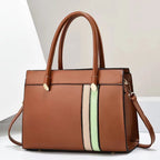 (V7326) Handbag One Shoulder Large Capacity Match Color Leisure Commuting Fashion All Build Diagonal Cross Bag