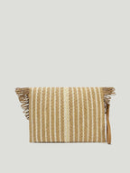 (V7462) Handwoven Bag Cross-Body Handbag Small Bohemian Style Summer Beach Tassel Straw Woven Bag