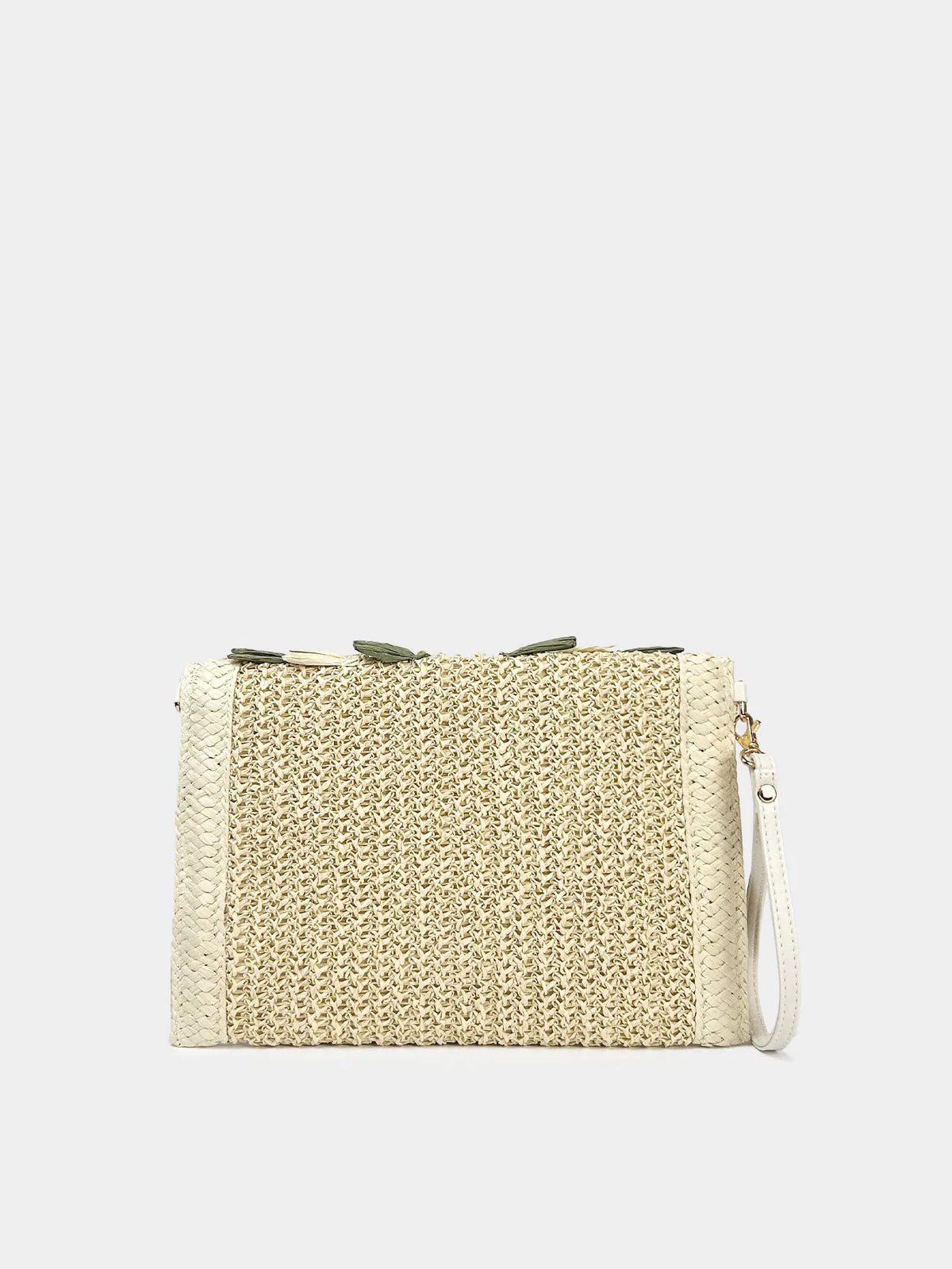 (V7468) Summer New Style Match Color Straw Body Phone Bag Clam Shell Fringe Small Square Bag