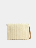 (V7472) One Shoulder Cross Body Bag Summer New Style Female Braid Envelope Bag Fashion Paper Grass Handbag
