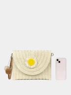 (V7472) One Shoulder Cross Body Bag Summer New Style Female Braid Envelope Bag Fashion Paper Grass Handbag