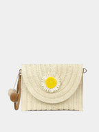 (V7472) One Shoulder Cross Body Bag Summer New Style Female Braid Envelope Bag Fashion Paper Grass Handbag