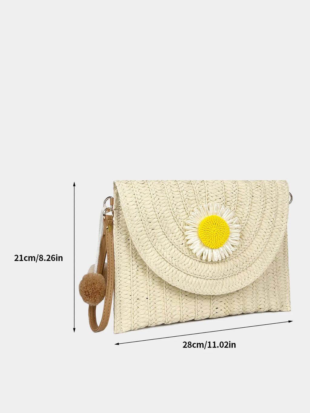 (V7472) One Shoulder Cross Body Bag Summer New Style Female Braid Envelope Bag Fashion Paper Grass Handbag