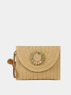 (V7472) One Shoulder Cross Body Bag Summer New Style Female Braid Envelope Bag Fashion Paper Grass Handbag