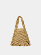 (V7478) Hollow Handmade Woven Cotton Rope Bag Summer New Fishing Net Bag Pure Handbag