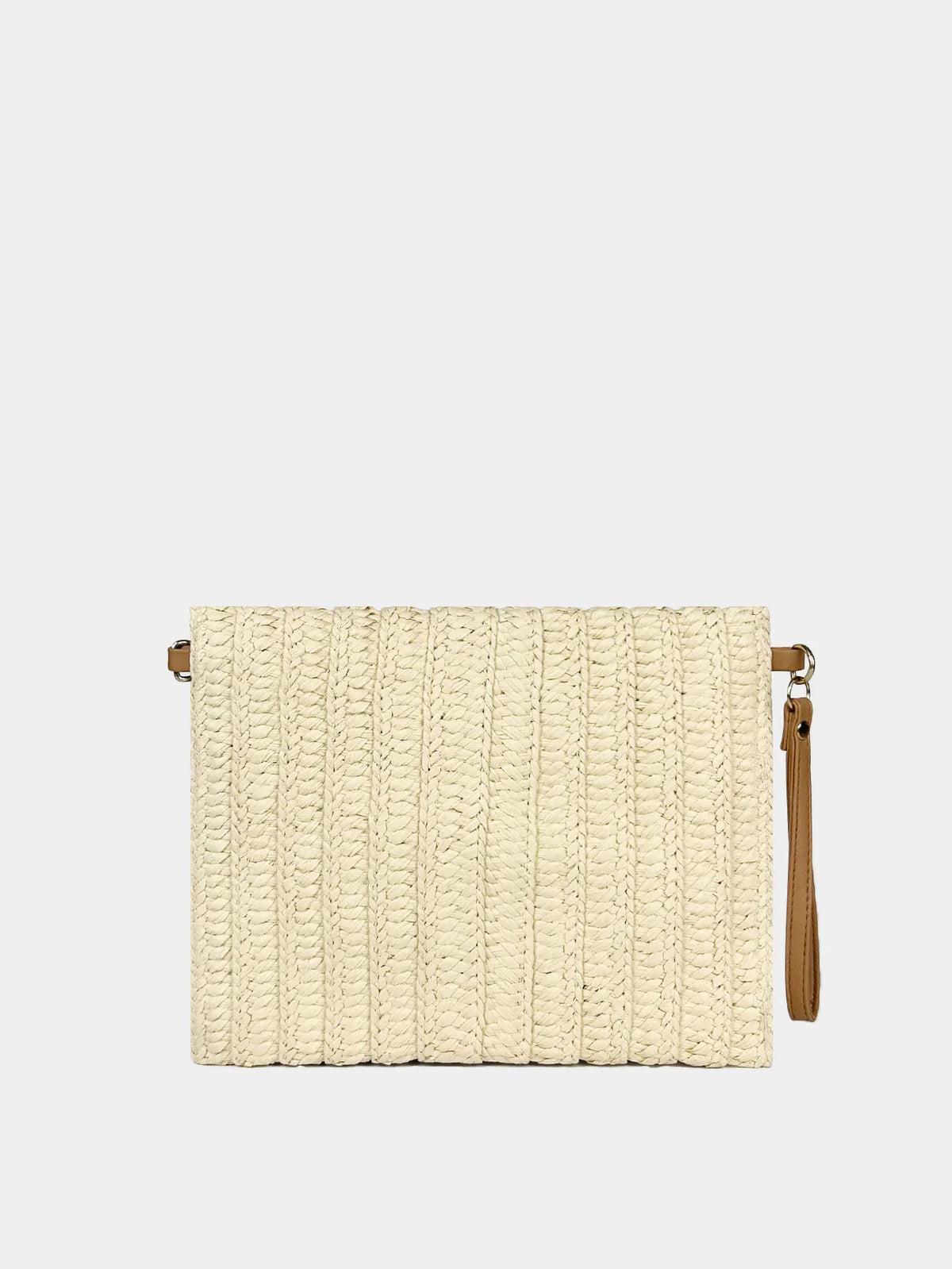 (V7479) Woven Shoulder Bag Fashion New Handhold Small Square Bag Straw Handhold Envelope Bag