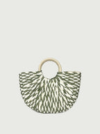 (V7481) New Straw Crescent Bag Large Capacity Beach Bag Handwoven Color Bump Carry Basket Bag