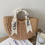 (V7503) Basket Bag New Transparent Jelly Bag Shoulder Beach Bag Handbag