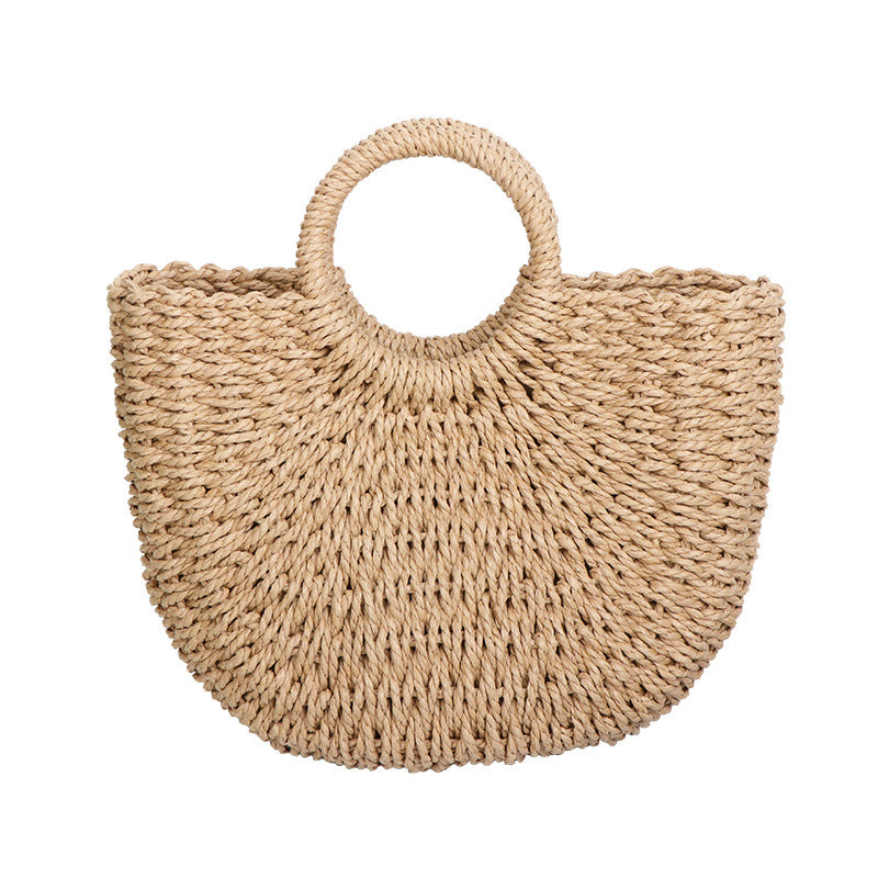 (V7503) Basket Bag New Transparent Jelly Bag Shoulder Beach Bag Handbag
