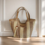 (V7504) Handwoven Bag Women's New Shoulder Bag Large Capacity Tote Bag Beach Holiday Straw Bag