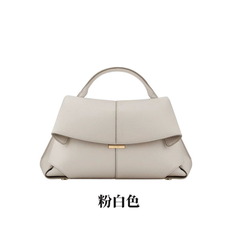 (V7656) Bolinen's New French Niche Leather Retro Smiling Bag