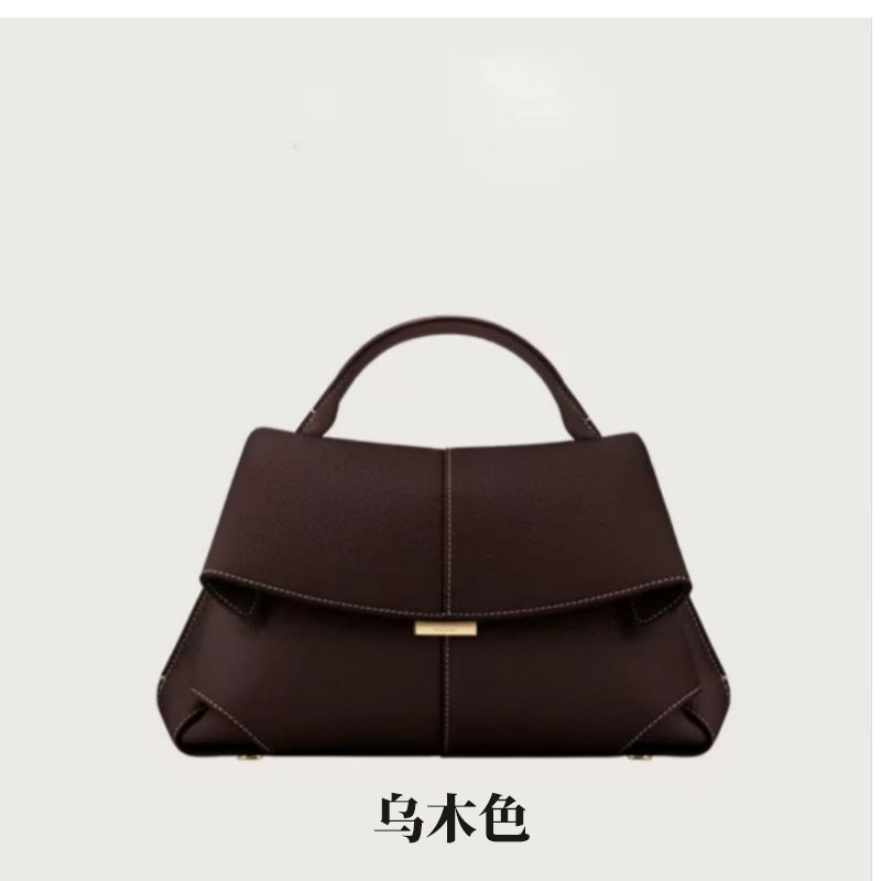 (V7656) Bolinen's New French Niche Leather Retro Smiling Bag
