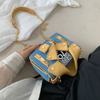 (WD0598) Girls Mini Crossbody Bag Famous Design Denim Handbag