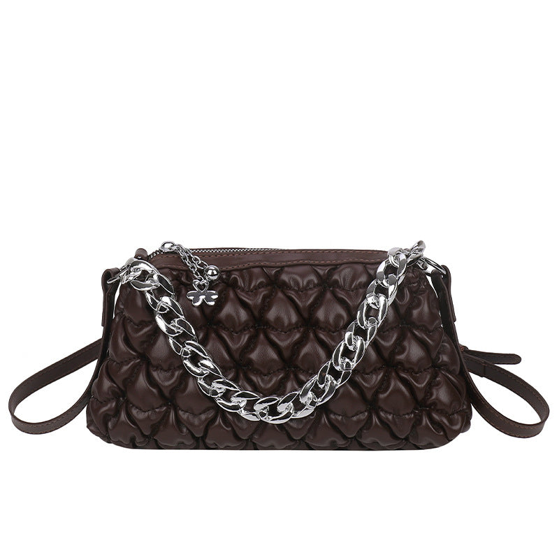 (WD0655) New Arrival Fashion Pleated Lattice Handbag