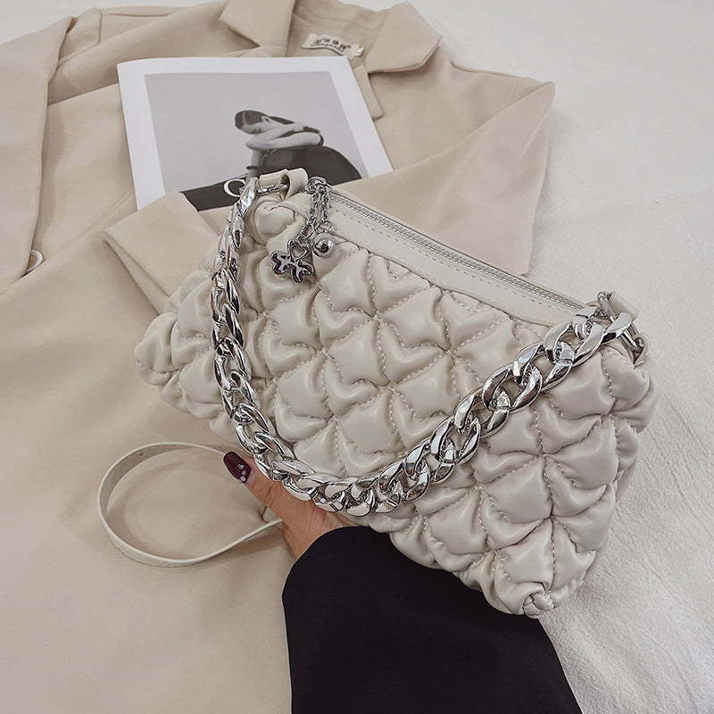 (WD0655) New Arrival Fashion Pleated Lattice Handbag