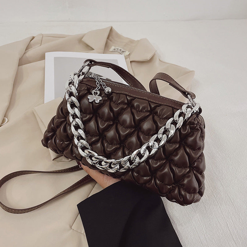 (WD0655) New Arrival Fashion Pleated Lattice Handbag