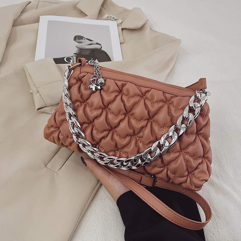 (WD0655) New Arrival Fashion Pleated Lattice Handbag