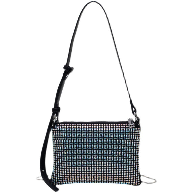 (WD0694) Fashion Hot Selling Hot Diamond Female Oblique Span Package Stylish Hot Selling Women's Diamond Oblique Span Package Bag