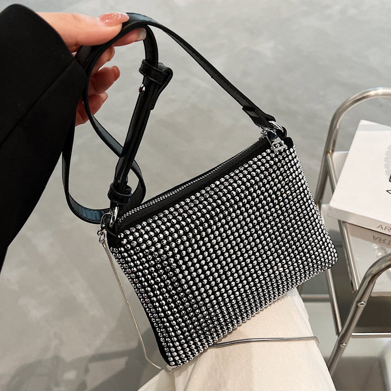 (WD0694) Fashion Hot Selling Hot Diamond Female Oblique Span Package Stylish Hot Selling Women's Diamond Oblique Span Package Bag