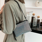 (WD0694) Fashion Hot Selling Hot Diamond Female Oblique Span Package Stylish Hot Selling Women's Diamond Oblique Span Package Bag