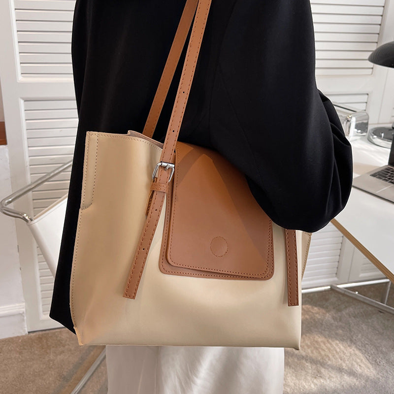 (WD0704) New Leather Women's Bag Large Capacity Winged Shoulder Tote Bag