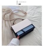 (WD13506) Contrast Color Simple Small Square Bag