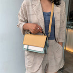 (WD13506) Contrast Color Simple Small Square Bag