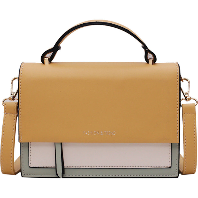 (WD13506) Contrast Color Simple Small Square Bag