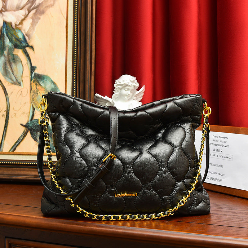 (WD13580) High Quality Embroidered Puffy Tote Bag