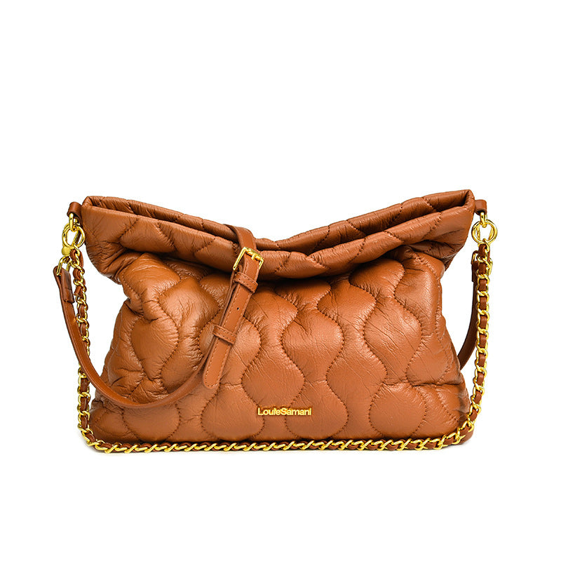 (WD13580) High Quality Embroidered Puffy Tote Bag