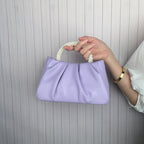 (WD3846) Girl Pearl Handbag Pleated Crossbody Cloud Bag