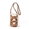 (WD3902) Niche Design Hollow Drawstring Canvas Cylinder Small Bag Personality Retro Crossbody