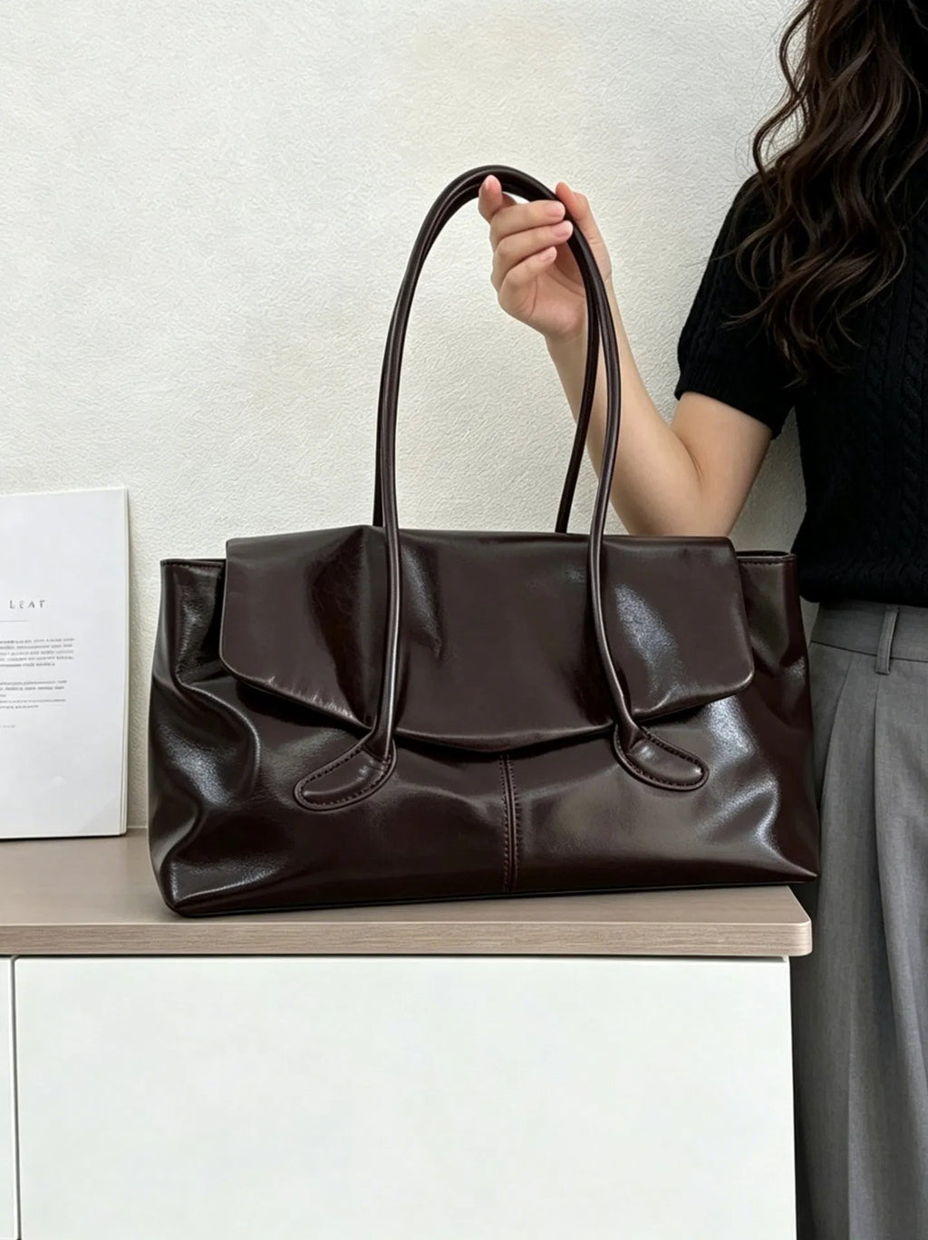 (WD3903) Woolen Cloth Hand Box Bag Small Fragrance Style Crossbody Bag
