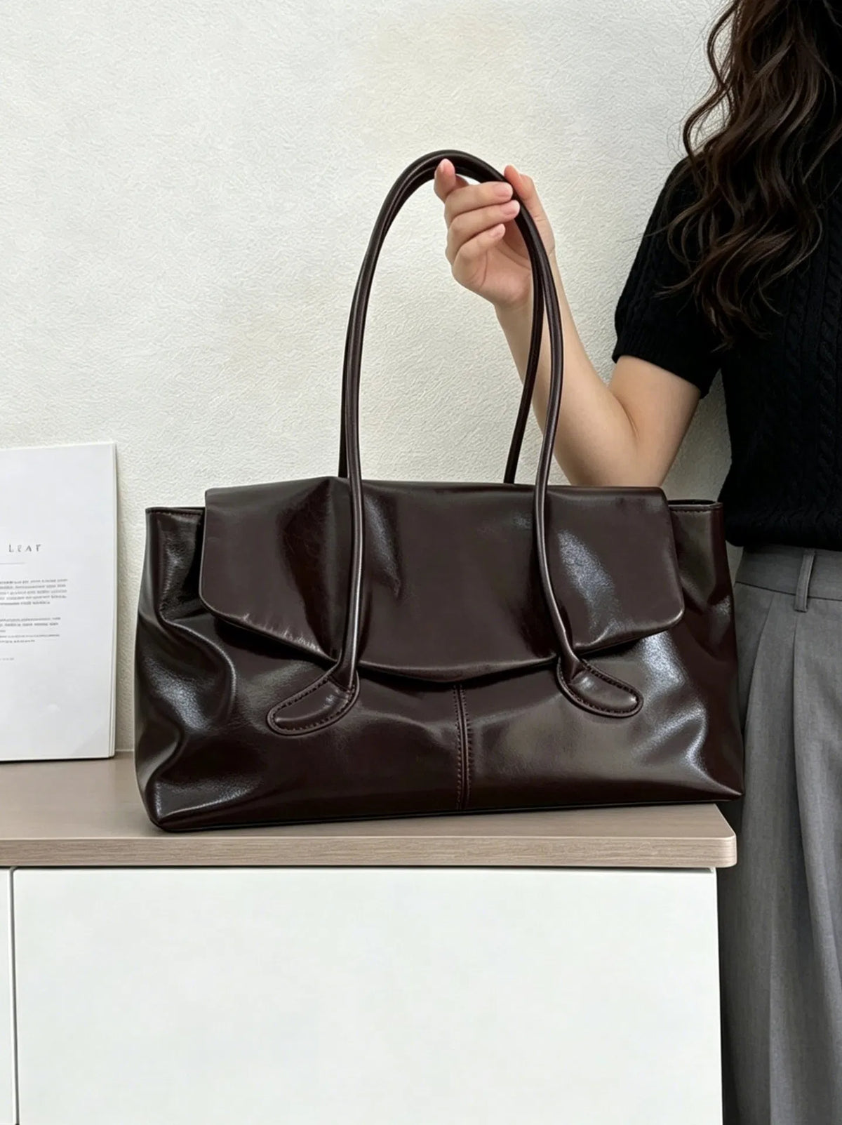 (WD3903) Woolen Cloth Hand Box Bag Small Fragrance Style Crossbody Bag