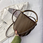 (WD3906) Popular Female Bag Autumn and Winter Retro Crossbody Bucket Bag