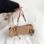 (WD3908) Corduroy Candy Bag Crossbody Bag Cute Funny Pink Shoulder Bag