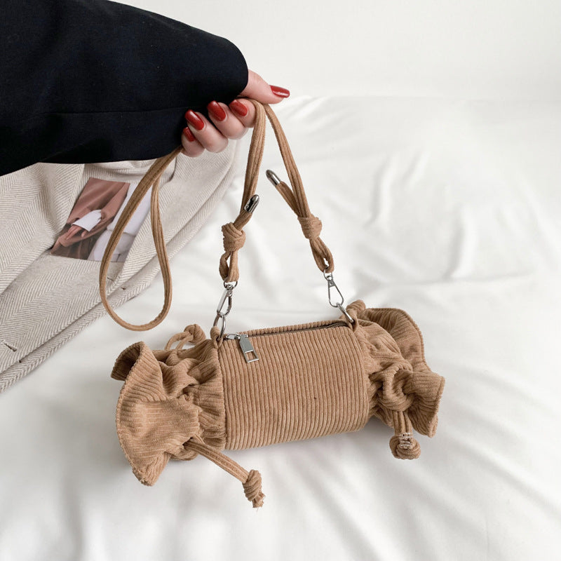 (WD3908) Corduroy Candy Bag Crossbody Bag Cute Funny Pink Shoulder Bag
