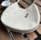 (WD3909) Top Layer Cowhide Women's Large Capacity Round Clutch Warmer Crossbody Bag