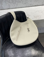 (WD3909) Top Layer Cowhide Women's Large Capacity Round Clutch Warmer Crossbody Bag