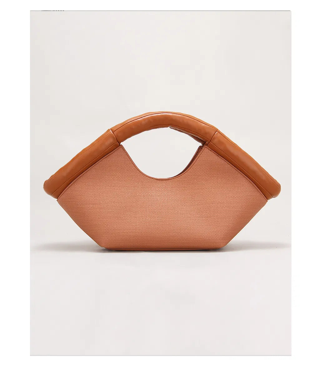 (WD3910) Advanced Cotton Handbag French Niche Design Fan Basket Single Shoulder Crossbody Bag