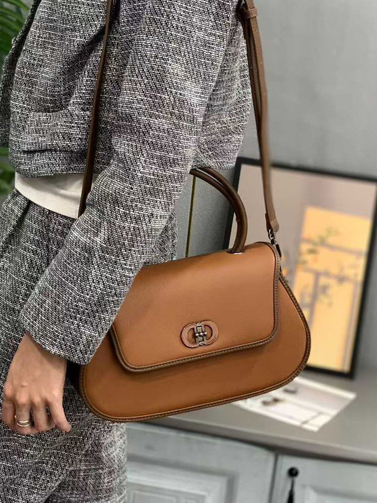 (WD3918) Women New Spring Handheld Small Square Bag, Fashion Lock Buckle Shoulder Bag, Commuter Crossbody Handbag