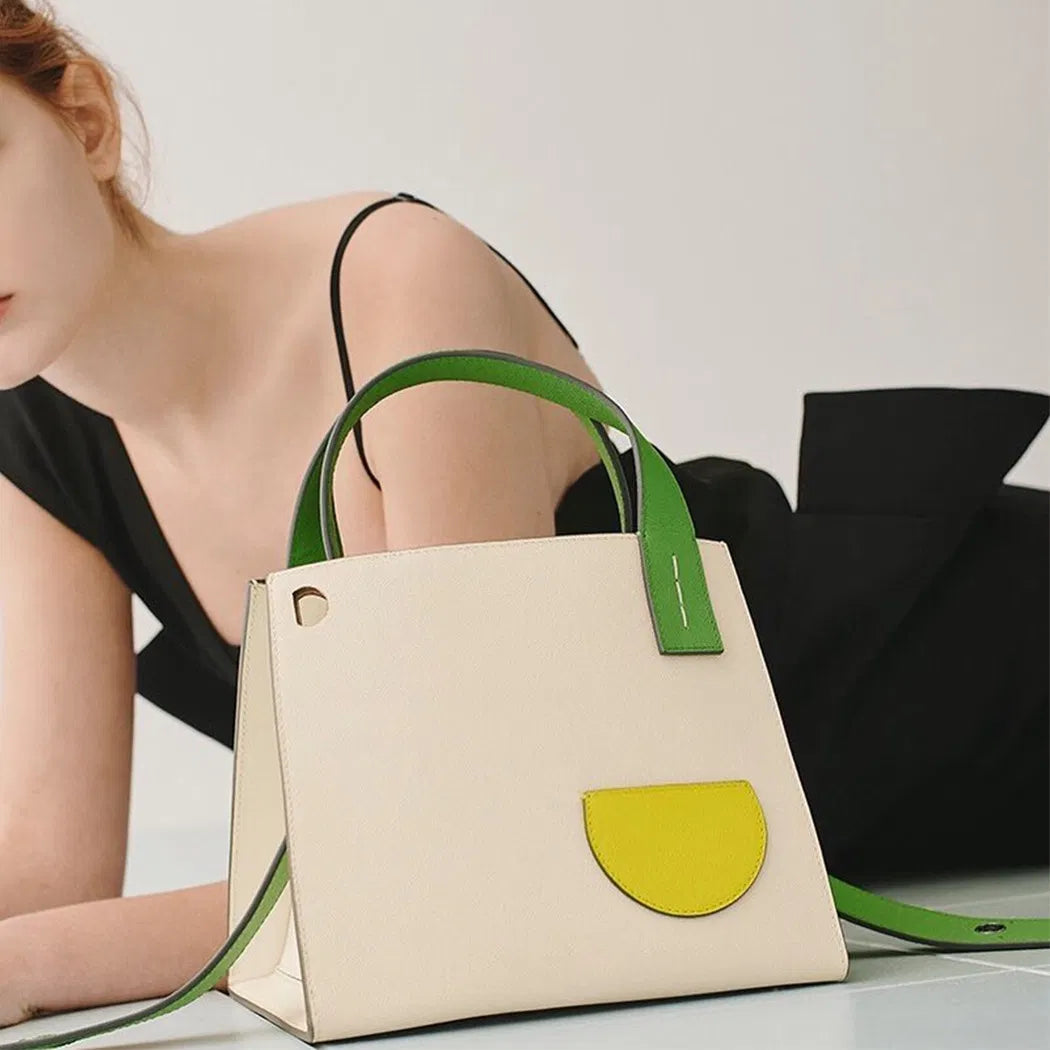 (WD4033) Niche Lemon Kelly Bag Women's Simple Single Shoulder Crossbody Bag
