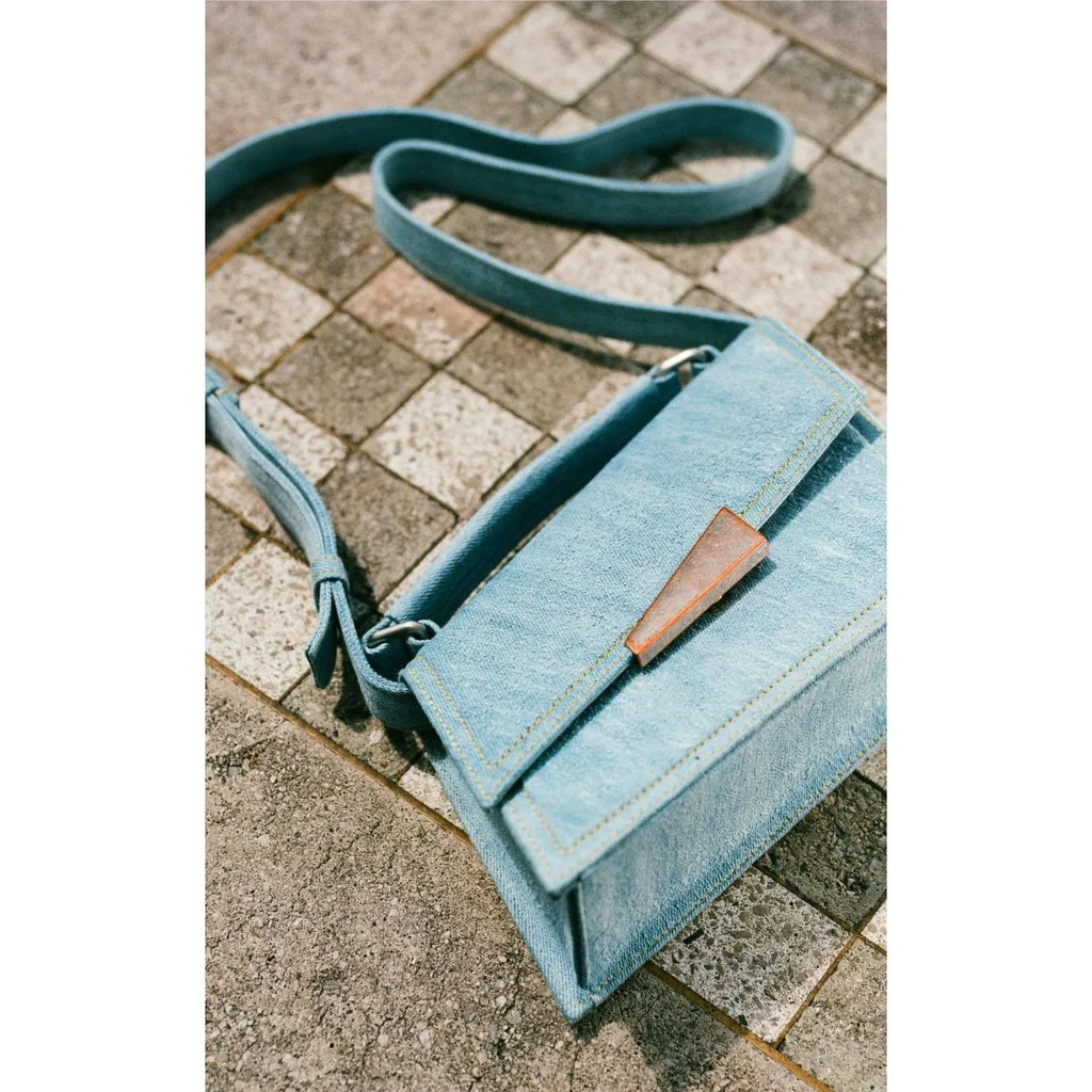 (WD4039) Mini Shaped Geometry Do Old Shoulder Tote Denim Bag Crossbody Bag