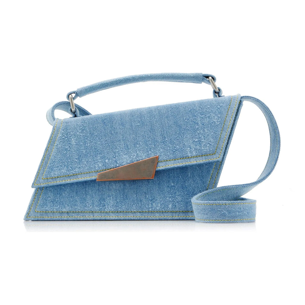 (WD4039) Mini Shaped Geometry Do Old Shoulder Tote Denim Bag Crossbody Bag
