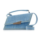 (WD4039) Mini Shaped Geometry Do Old Shoulder Tote Denim Bag Crossbody Bag