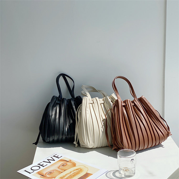 (WD4059) Bag Female Bag New Fashion Creative Crossbody Bag PU Hand Pleated Bag Female