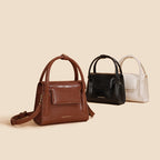 (WD4156) Leather Women's Bag Mobile Phone Bag Niche Design Small Square Bag Crossbody Bag